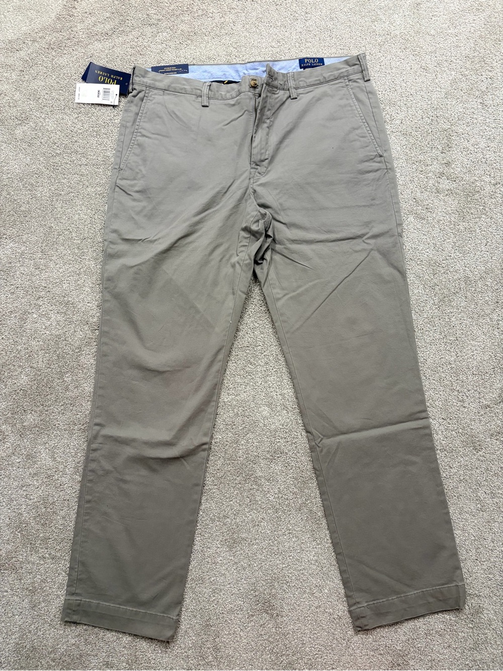 Ralph Lauren Men's Grey Straight-Leg Chinos